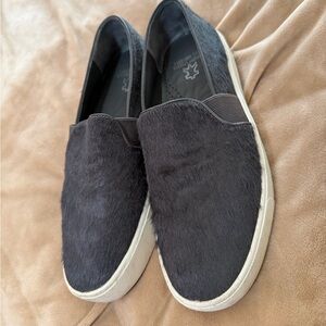 Vince Berlin Pony Hair Women's Gray Slip-On Sneakers 8